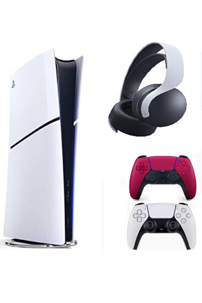 Sony Playstation 5 slim dijital 825GB + 2.kol Dualsense Cosmic Kırmızı + PS5 ...