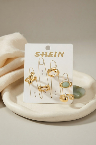 MEKs Gold Color Brass Bohemian Ring Combination Byk4272