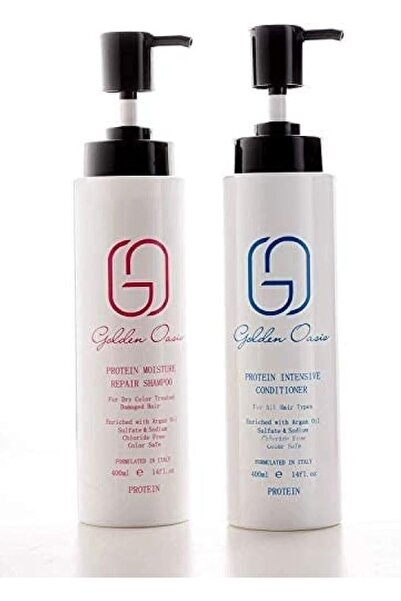 GOLDANTİK Moisturizing Shampoo & Intensive Conditioner - 400ml * 2 Protein & ...