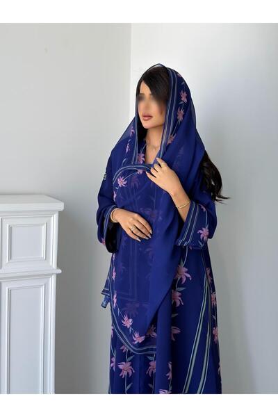 OLGA-ABAYA عباية من آولجا القماش شيفون مع بطانة قصة العباية ربع كلوش شامل الطرحة