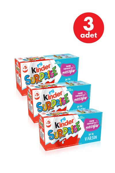 Kinder Sürpriz Yumurta Çikolata 20 Gr 3'lü-3-Adet