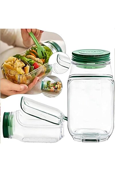 STERİX Salad Pod side-opening salad jar Leakproof Dressing Container,Reusable...
