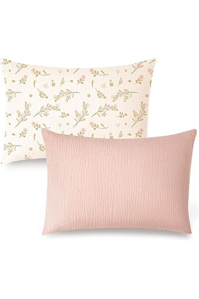 TERRIFI 2-Pack Muslin Toddler Pillowcases for 13x18 Pillow, Soft 6-Layer Cott...