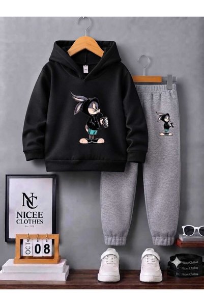 Leto Lykia SET DE TRENING PENTRU COPII UNISEX (IMPRIMEU DE IARNĂ CU IEPURE BE...