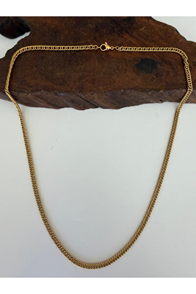 Aida Jewelss Top Segment Casual Gold Color Steel Chain Necklace 55 cm Men's N...