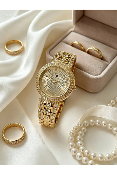 Forsining Forsınıng-(Vegans) Gold Color-Stone Women's Wristwatch
