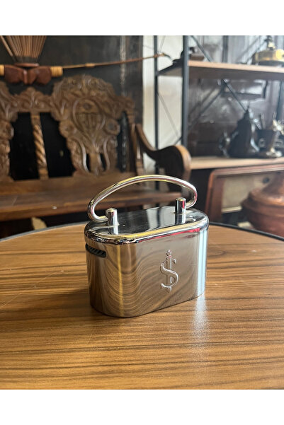 Taşhan Çarşı Vintage Banka Metal Kumbara Anahtarlı Kilitli Banka Kumbarası