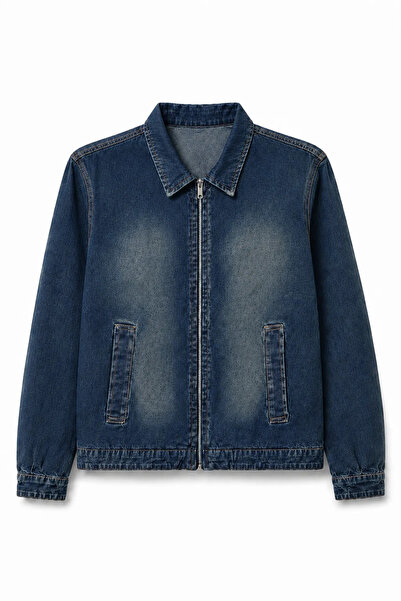 no7man Hardy - Blue - Luxury Street Crop - 100% Cotton Denim - Men's Denim Ja...