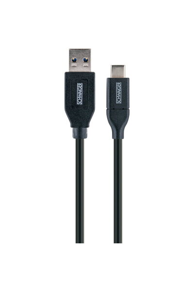 Schwaiger Cablu USB 3.0 St. A la 3.1 Tip C 0,15m negru