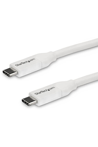 startech Cablu USB C la USB C - 13 ft / 4m - 5A PD - M/M - Alb - USB 2.0 - Ce...