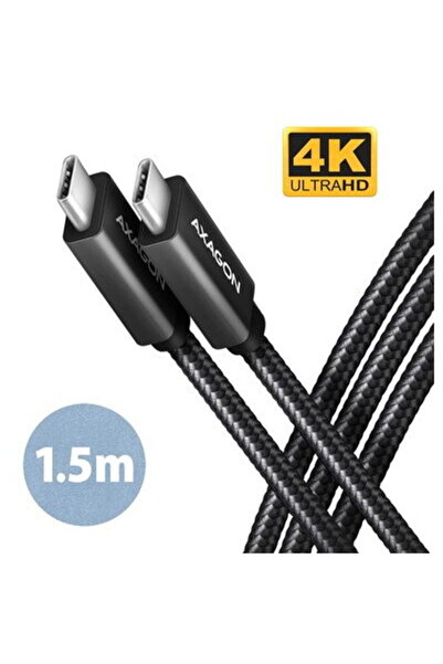 Axagon Καλώδιο δεδομένων BUCM32-CM15AB, USB-C 3.2 Gen 2, 1.5μ, PD 100W, Μαύρο
