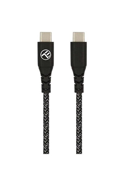 TELLUR Cablu Green Type-C to Type-C, 3A, PD60W, 1m, nailon, negru