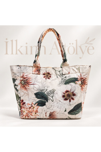 Sultan İlkim Flora - Büyük Boy Kadın Toto Bag
