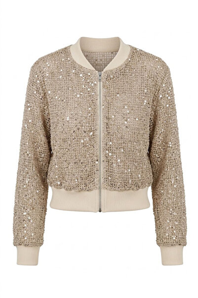Noa&Noa FERMUARLI PUL PAYET SWEATERS TAŞ