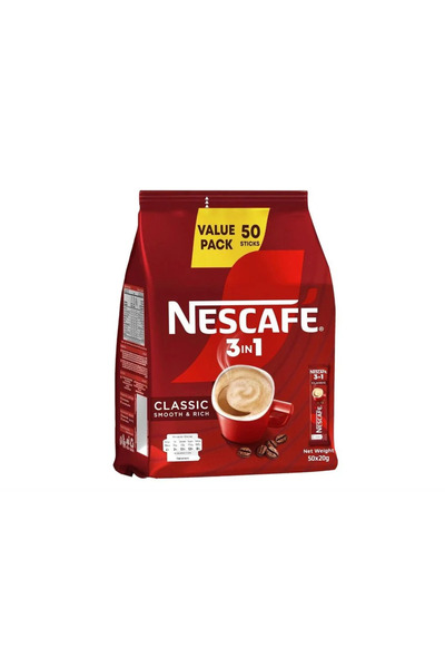 NESCAFÉ نسكافيه كلاسيك 3 في 1 قهوة سريعة التحضير 50 ظرف × 20 جم