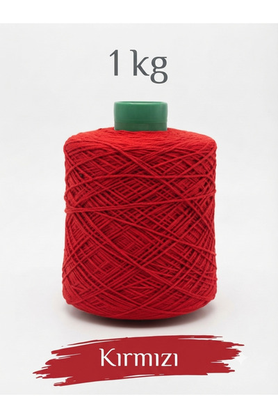 Bevella Macrame Cord 1 kg 2 mm Premium Thin Chain Cotton, Macrame Cord Red Color