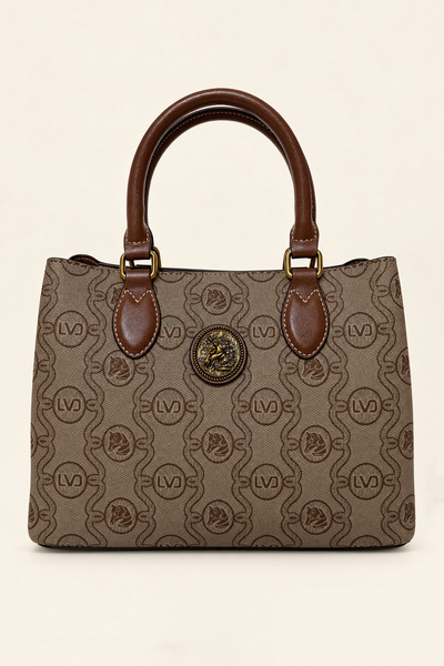 Levidor Printed Medium Size Stylish Design Women's Hand and Shoulder Bag Camel