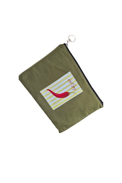 handedizayn Haji Green Red Pepper Pinterest Model Portfolio Clutch Tablet Case