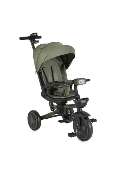 byox Tricicleta FoldiGo Green, Pliabil, Șezut 360°, 2 Moduri, Functie Muzical...