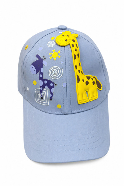 Jack Ferrero Cute Giraffe Figured Light Blue Summer Sun Hat for Children