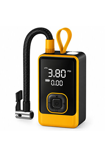 Torzende MİNİ ŞARJLI HAVA KOMPRESÖRÜ 150 PSI DİJİTAL LASTİK ŞİŞİRME POMPASI P...