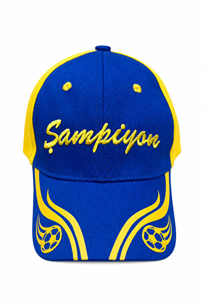 Jack Ferrero Champion Written Blue Yellow Football Themed Adjustable Adult Hat