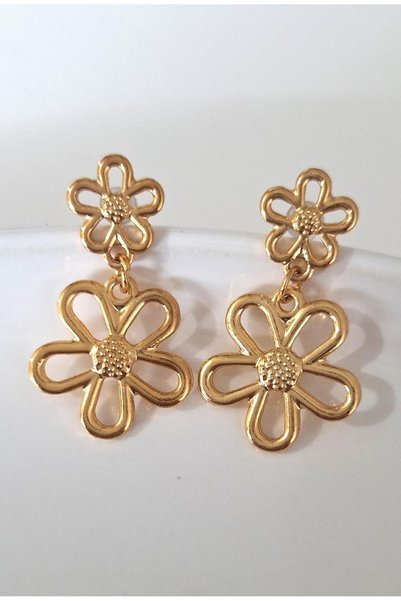 Svc Aksesuar Flower Dangle Earrings