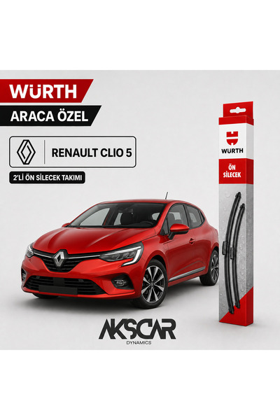 Würth Renault Clio 5 Uyumlu 2'li Ön Silecek Takımı