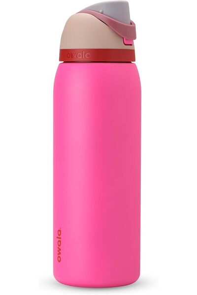 owala 32 oz BPA Free Stainless Steel Flask (Can You See Me? (Pink))