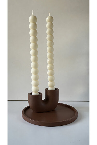 Moods Candle Studio 3’lü Set - 2 Adet Şamdan Bubble Şamdan Mum Krem / 1 Adet ...