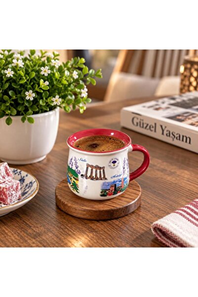 Hd Marketim Kupa Bardak Seramik 200 ml Yöresel Türkiye Temalı Kahve Çay Kupas...