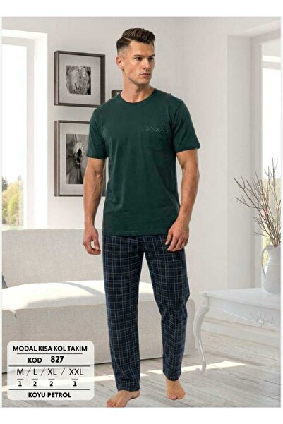 Erse Men's Short Sleeved Pajama Set 827