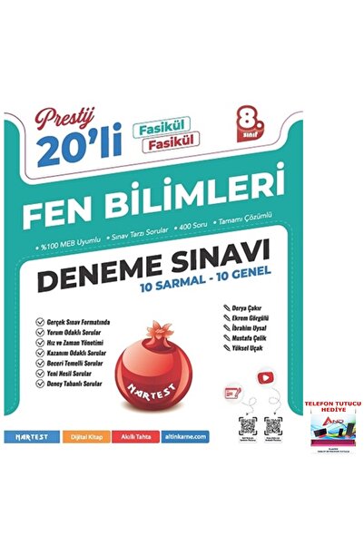 Nartest Yayınları 2026-2027 Müfredat 8. Sınıf Prestij Ds Fen Bilimleri 20 Den...