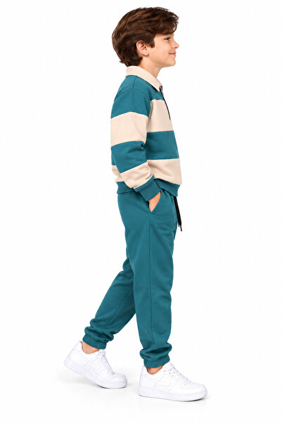 Lovexi 3-10 Years Old Oversize 2 Thread Seasonal Boys' Top and Bottom Tracksuit Set
