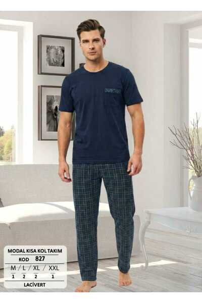 Erse Men's Short Sleeved Pajama Set 827