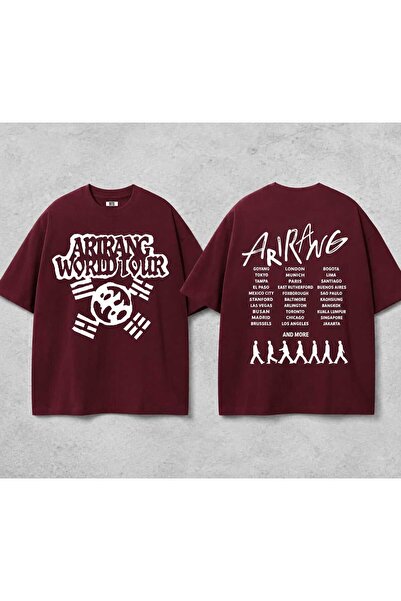 puolikuu Arirang World Tour Baskılı Oversize Tshirt