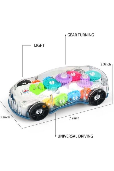 genric Generic Gear Car Toy with Lights, Music, and Bump-n-Go Action for Kids