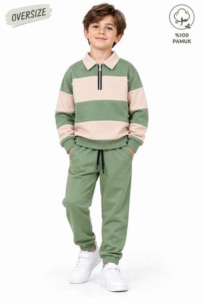 Lovexi 3-10 Years Old Oversize 2 Thread Seasonal Boys' Top and Bottom Tracksu...