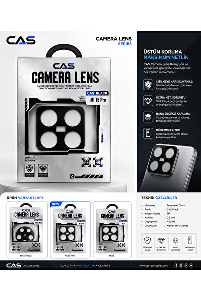 Casmobil Xiaomi Mi 15 Kamera Lens Cam Koruma