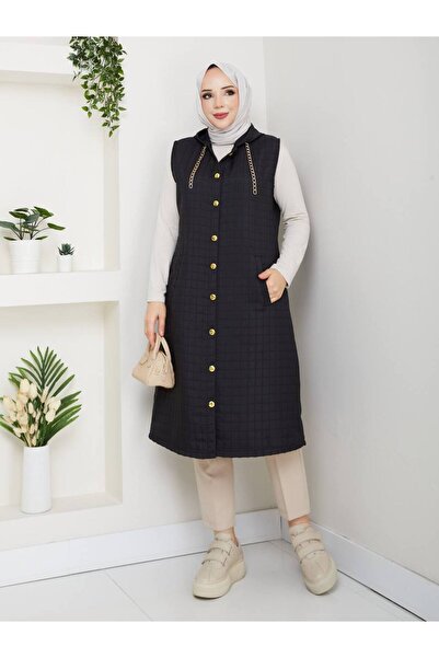asia collection Women's Quilted Vest with Hood, Oversized Size