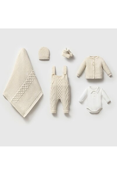 Nipperland Honeycomb Patterned Unisex 5-Piece Knitwear (0-3 Months) Hospital ...