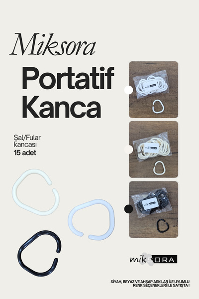 Portatif Şal/Fular Kancası (Siyah)