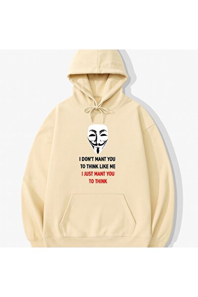 JANTIL MODA Unisex Oversize 3 Thread Raster Print Hooded Sweatshirt with Kang...