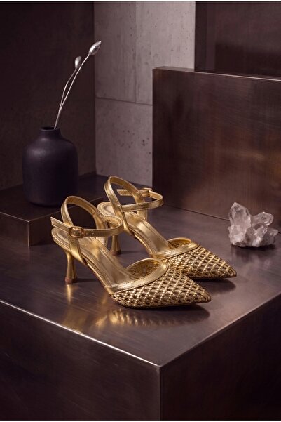 NOBLE TREAD SHOES Noble Tread Κομψό Σχέδιο Πλεκτό Στιλέτο με Τακούνι και Κορδ...