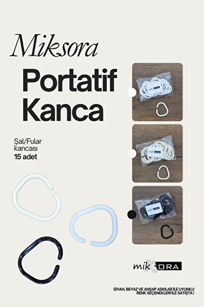 Portatif Şal/Fular Kancası (Beyaz)