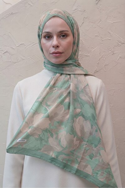 YILDIZ SCARFS شال قطني مستورد بنمط أهنك - أخضر نعناعي