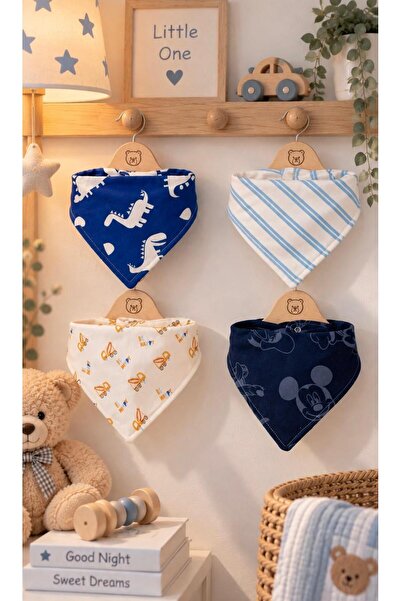 Lumos Trade Baby Boy 100% Cotton Fabric Double Layer Patterned Scarf Bib Set ...