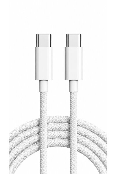 ULTRATEKNO 60W Type-C to Type-C Şarj ve Data Kablosu 1 Metre Örgülü iPhone 15...