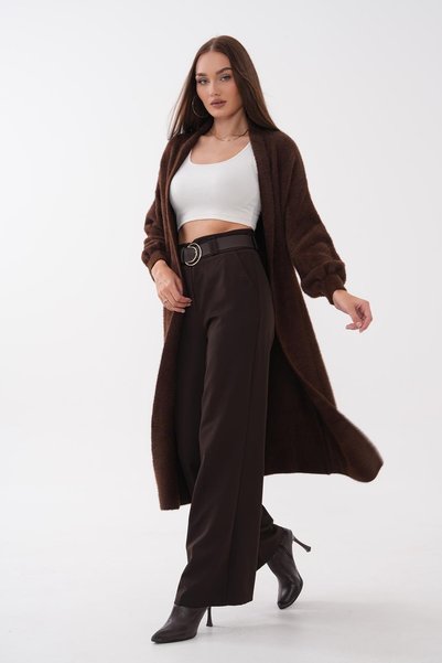 DazzUp Women's Open Front Beard Knitwear Cardigan