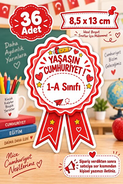 Emtory Home 29 Ekim - Öğrenci Karton Rozet Yaka Kartı - Kişisel Yazı Eklenir ...